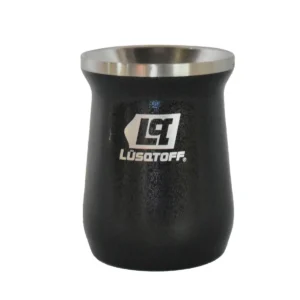 MATE LUSQTOFF DE ACERO INOXIDABLE NEGRO