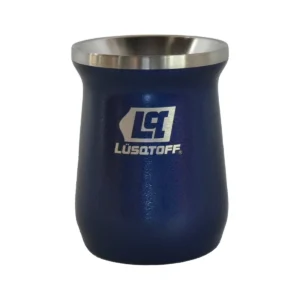 MATE LUSQTOFF DE ACERO INOXIDABLE AZUL