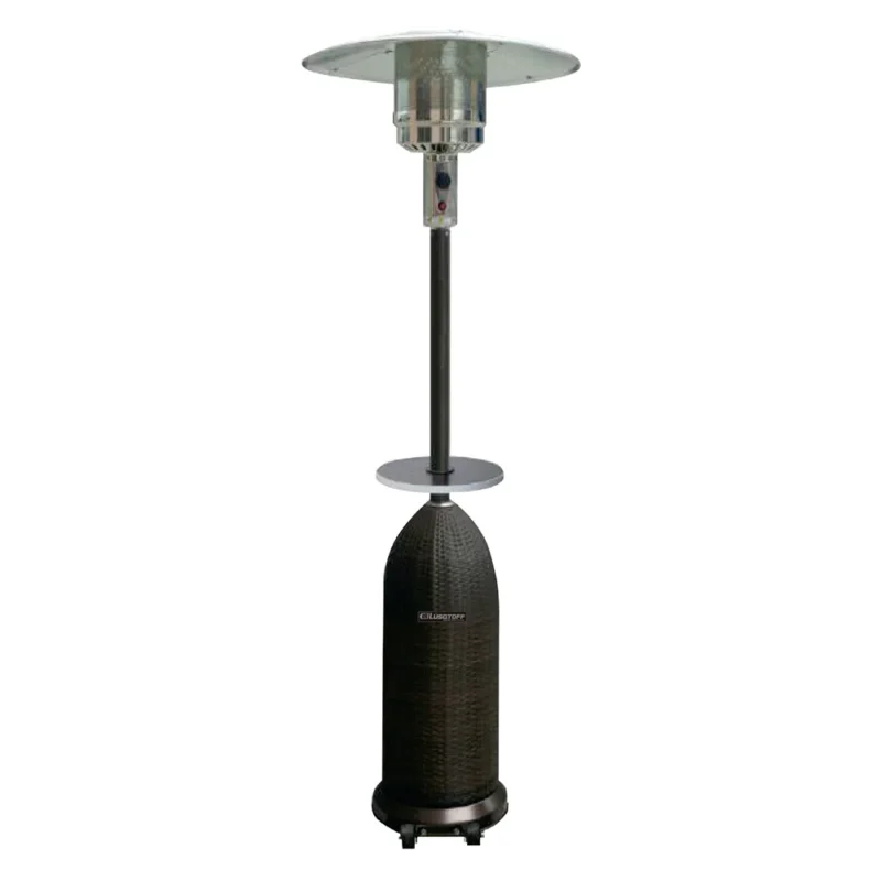 CALEFACTOR LUSQTOFF EXTERIOR SOMBRILLA RATAN NEGRO 10.000CAL 6MTS
