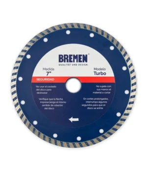 DISCO BREMEN MUELAS DIAMANTADAS TURBO 7"