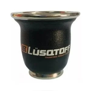 MATE LUSQTOFF DE VIDRIO Y CUERO